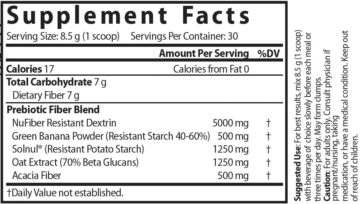 Nature's Fusions Nutri Prebiotic Fiber Complex 7 g Unflavored Powder – 255 g Tub, view 3