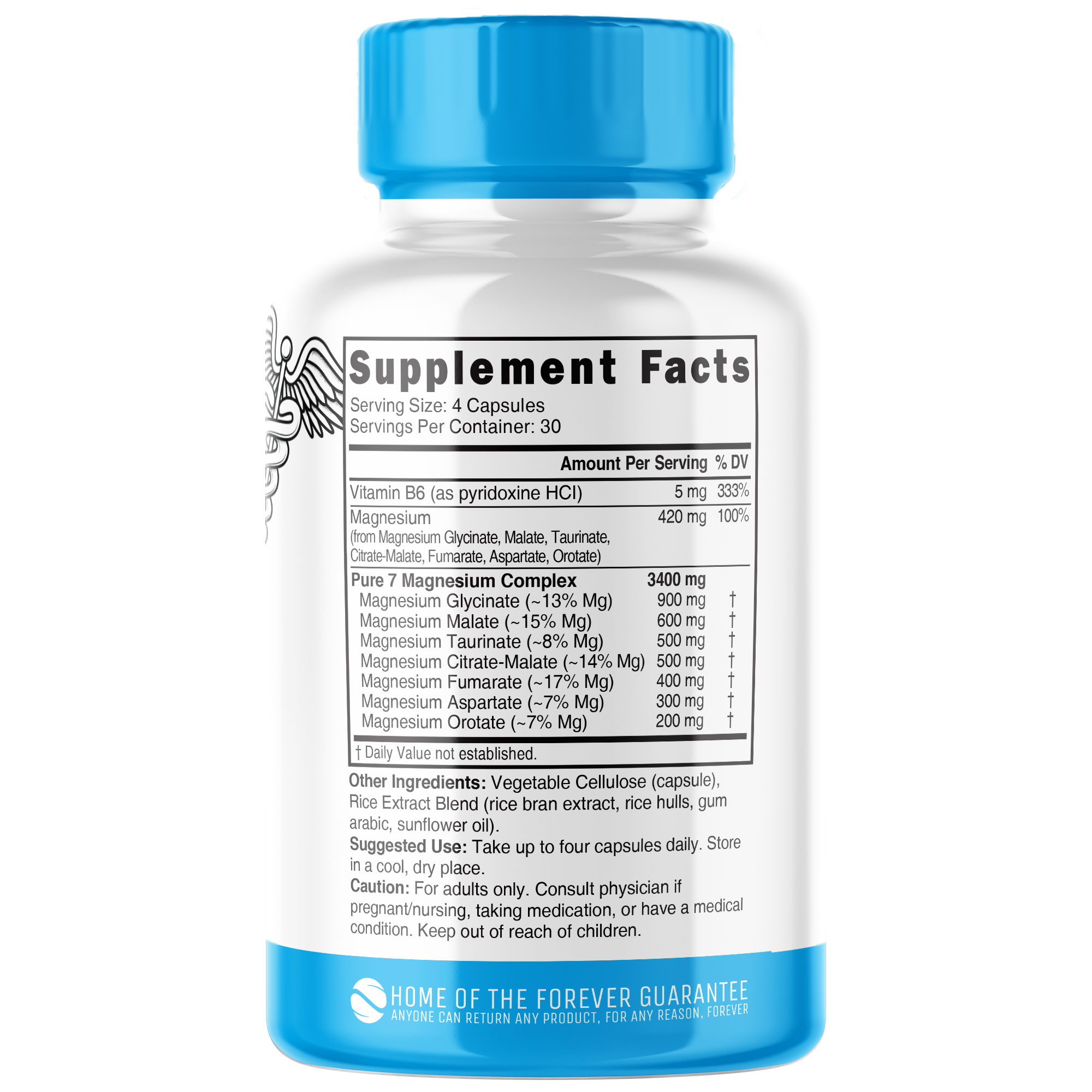 Nature's Fusions Nutri Magnesium Pure 7 Complex 420 mg – 120 Count, view 2