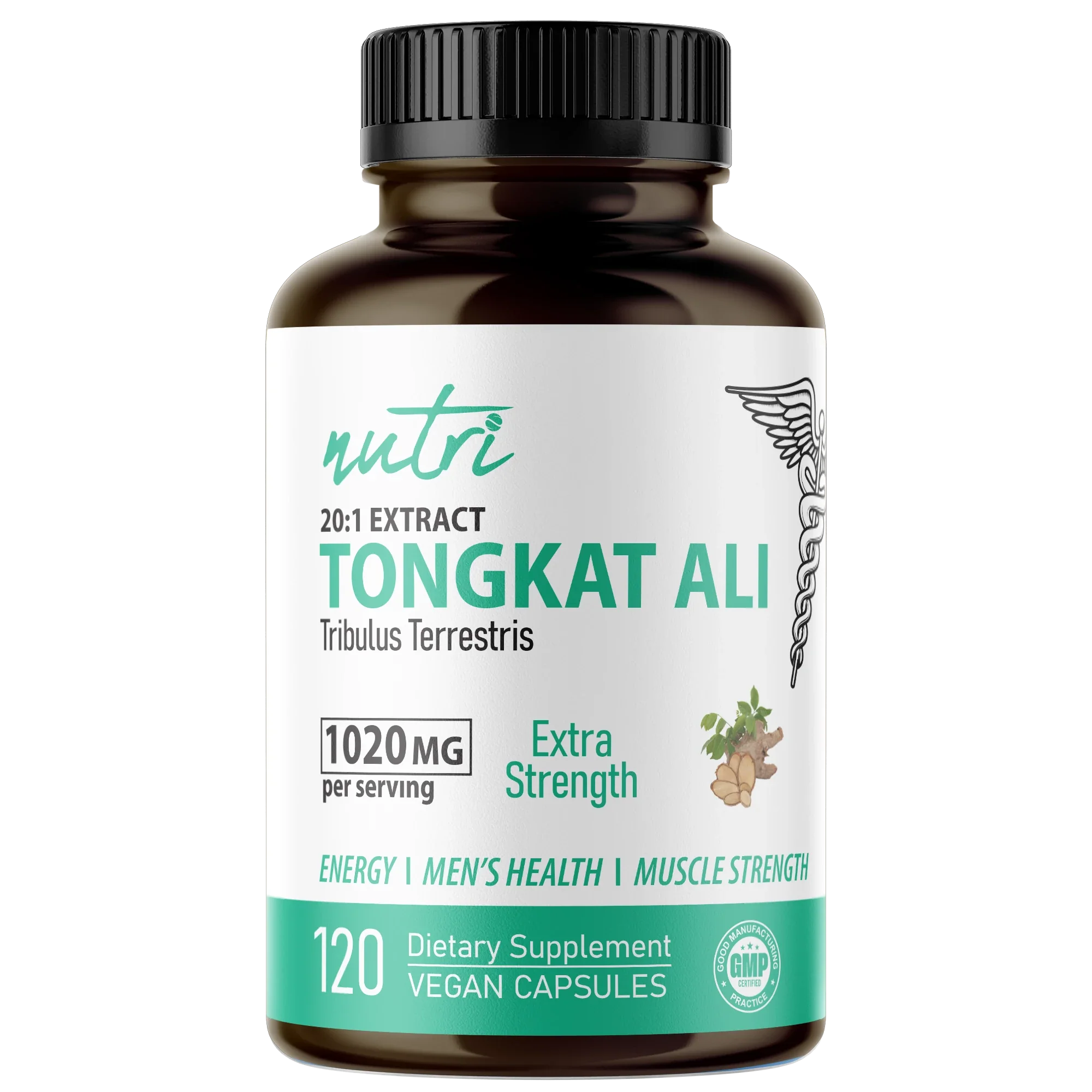 Nature's Fusions Nutri Tongkat Ali 1020 mg Extra Strength โ 120 Count