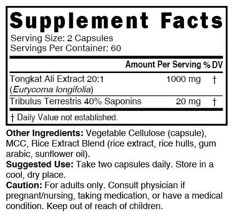 Nature's Fusions Nutri Tongkat Ali 1020 mg Extra Strength – 120 Count, view 4