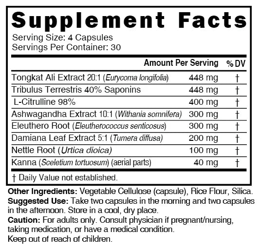 Nature's Fusions Nutri Tongkat Ali Men’s Performance Complex 2200 mg – 120 Count, view 4