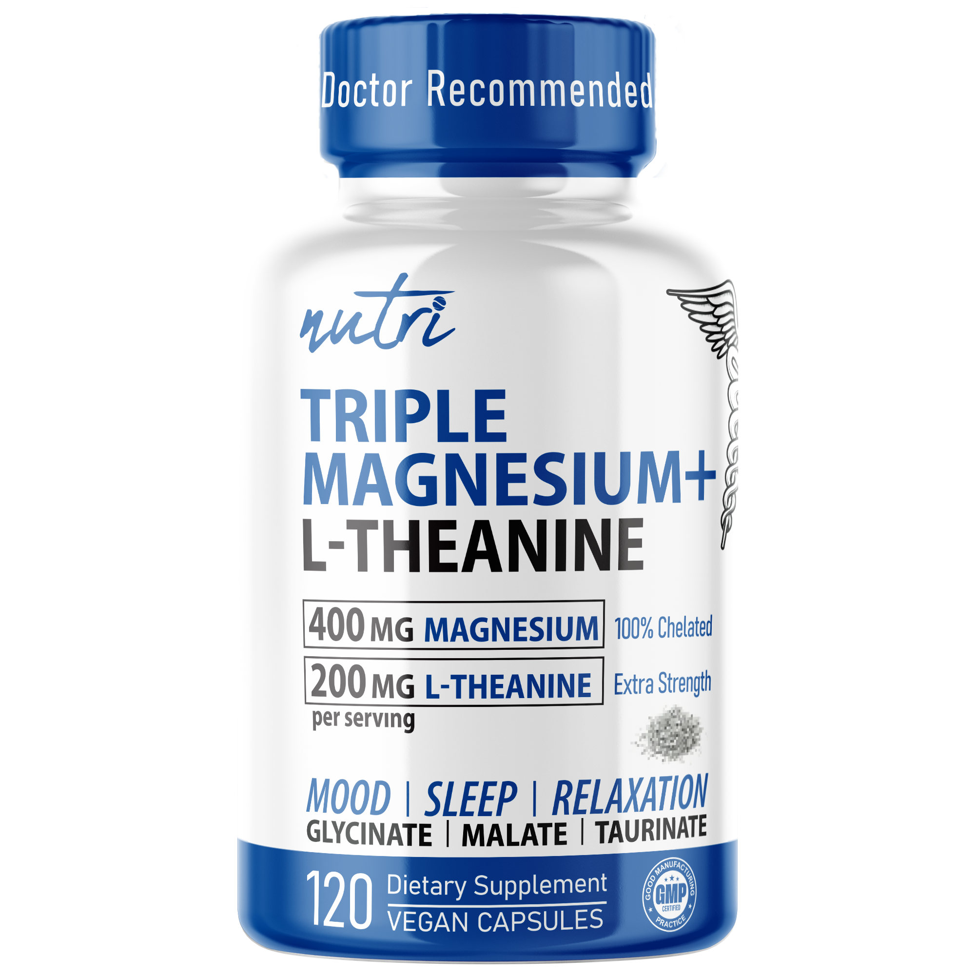 Nature's Fusions Nutri Triple Magnesium w/ L-Theanine 400/200 mg – 120 Count