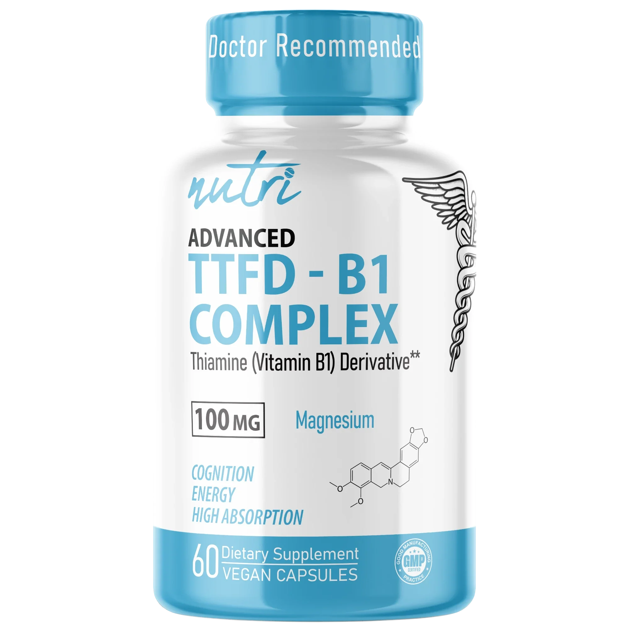 Nature's Fusions Nutri TTFD Thiamine B1 100 mg โ 60 Count