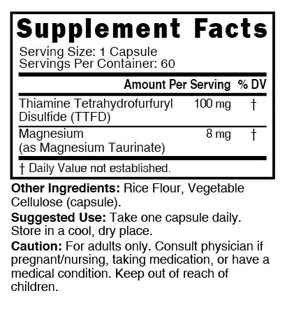 Nature's Fusions Nutri TTFD Thiamine B1 100 mg – 60 Count, view 4