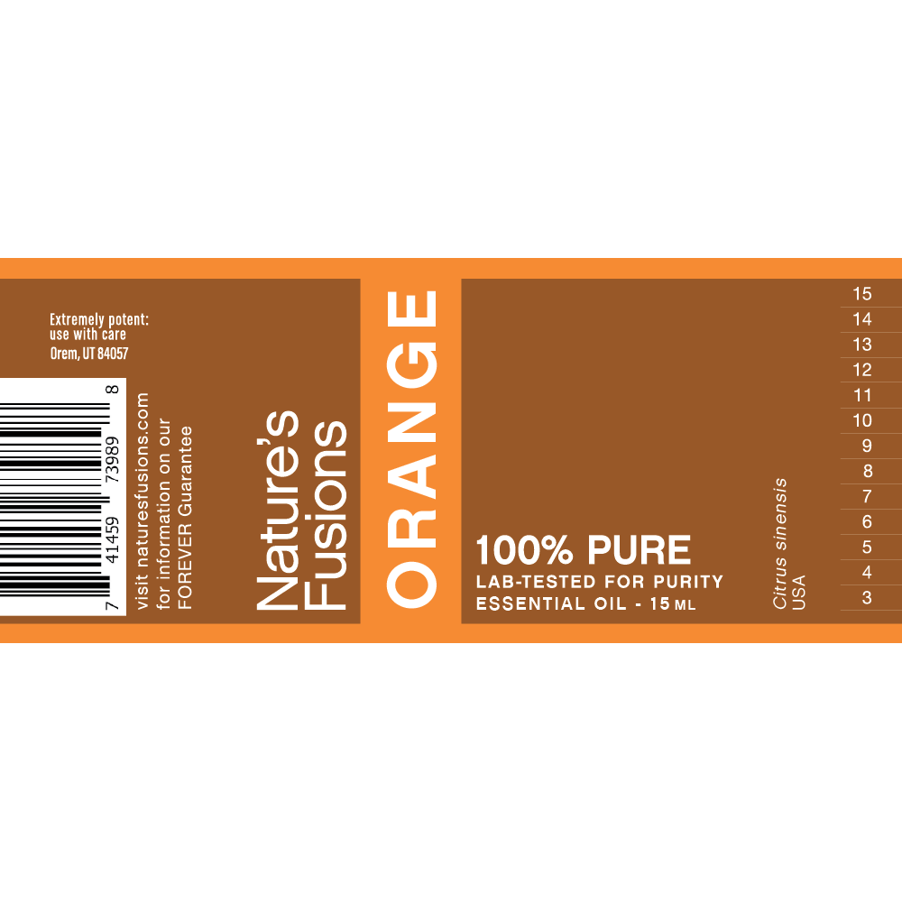 Nature's Fusions Orange Essential Oil 15ml, view 4