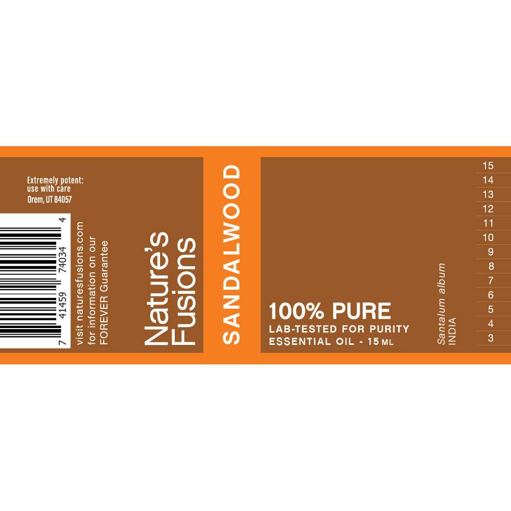 Nature's Fusions Sandalwood Essential Oil 15ml, view 4