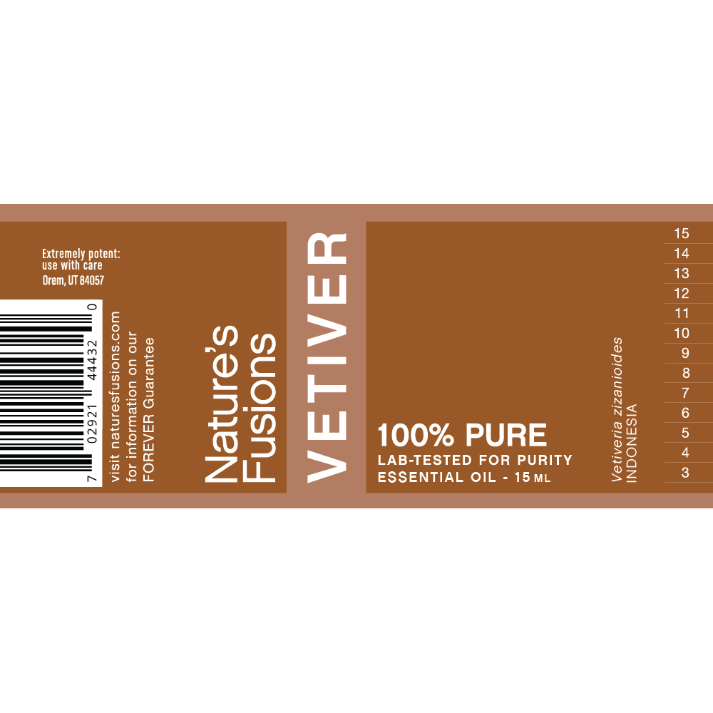 Nature's Fusions Vetiver Essential Oil 15ml, view 4