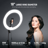 NEEWER RL-18 18 Inch 55W LED Ring Light Kit, view 2
