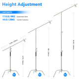 NEEWER SC320 320cm Stainless Steel C Stand with Boom Arm, view 2