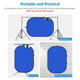 NEEWER 1.5x2m / 5x7ft 2-in-1 Collapsible Backdrop (Blue&Green), view 4