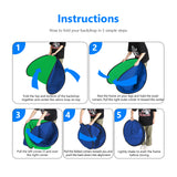 NEEWER 1.5x2m / 5x7ft 2-in-1 Collapsible Backdrop (Blue&Green), view 5
