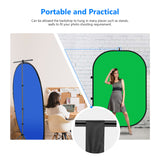 NEEWER 1.5x2m / 5x7ft 2-in-1 Collapsible Backdrop (Blue&Green), view 6