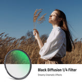 NEEWER 1/4 Black Diffusion Filter Cinematic Dreamy Effect Filter, view 6