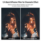 NEEWER 100x100mm 1/4 Black Diffusion Special Effect Square Filter, view 5