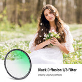 NEEWER 1/8 Black Diffusion Filter Cinematic Dreamy Effect Filter, view 2