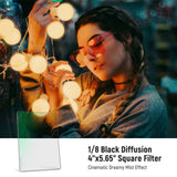 NEEWER 1/8 Black Diffusion Mist Dreamy Effect 4"x5.65" Square Filter, view 2