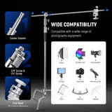 NEEWER SC320B 10ft/305cm Stainless Steel C Stand, view 6