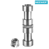NEEWER 15 Pieces 1/4" 3/8" Metal Threaded Screw Converter, view 2