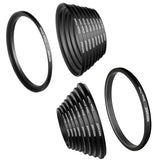 NEEWER 18 Pieces Metal Camera Lens Filter Adapter Ring Kit, view 2