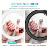 NEEWER 18" White Dimmable Bi-color LED Ring Light Kit, view 6