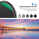 NEEWER 2 in 1 Variable ND Filter ND2–ND32 CPL Filter, view 4