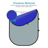 NEEWER 1.5x2m / 5x7ft 2-in-1 Collapsible Backdrop (Blue&Grey), view 4