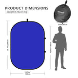 NEEWER 1.5x2m / 5x7ft 2-in-1 Collapsible Backdrop (Blue&Grey), view 5