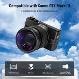 NEEWER LS-24 2 in 1 Wide Angle & 10x Macro Additional Lens for Canon G7X Mark III, view 2