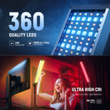 NEEWER BH20C 21W RGB LED Video Light Stick Kit, view 2