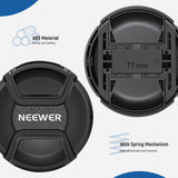 NEEWER 2 Pack Camera Lens Cap Kit, view 6