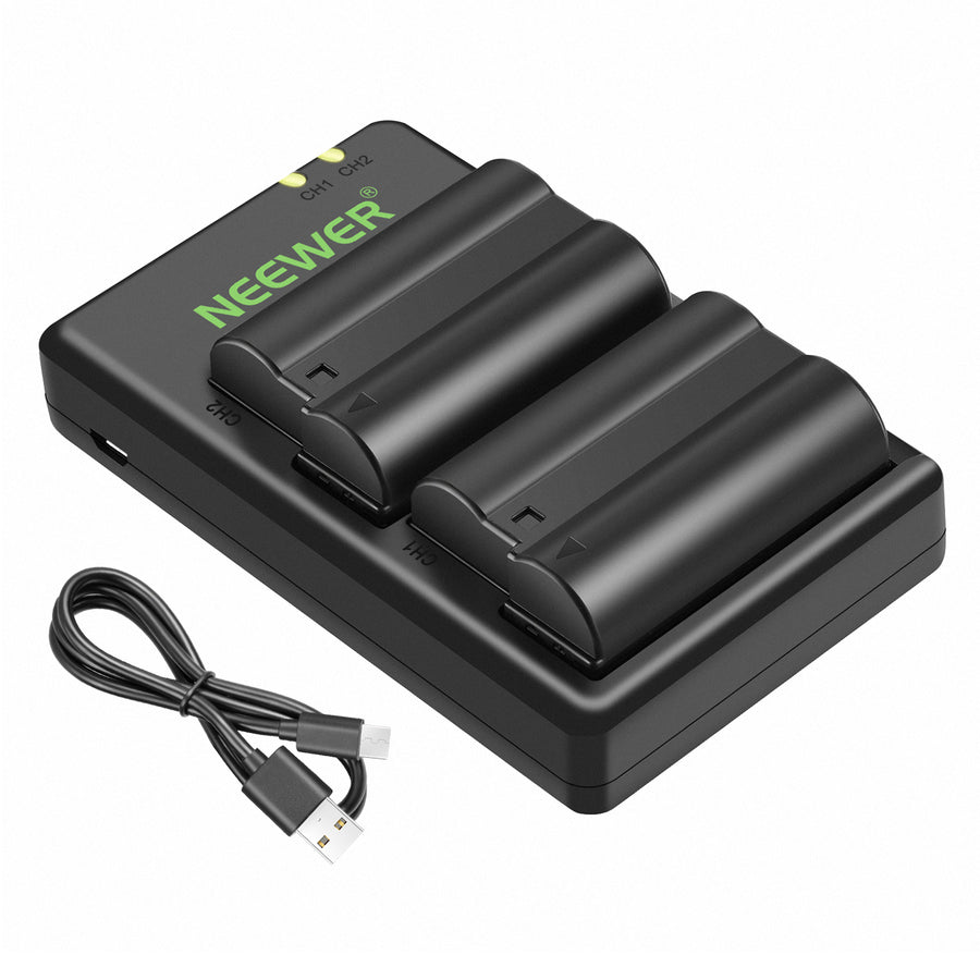 NEEWER Replacement Battery and Charger Set for Nikon EN-EL15