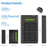 NEEWER 2-Pack LP-E17 Replacement Battery Charger Set for Canon, view 3