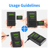 NEEWER 2-Pack LP-E17 Replacement Battery Charger Set for Canon, view 4