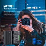 NEEWER 2-Pack LP-E6NH 2250mAh R6 II Canon Replacement Batteries Charger Set, view 5