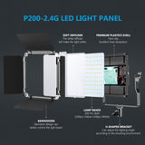 NEEWER 2-Pack P200 Bi-Color 2.4G LED Video Light, view 2