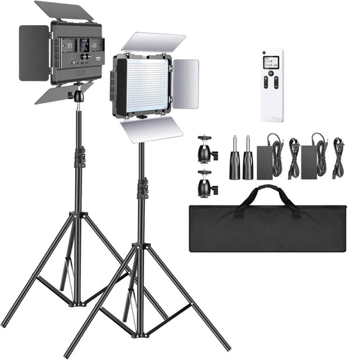 NEEWER 2-Pack P600 Bi-Color 2.4G LED Light Kit
