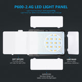 NEEWER 2-Pack P600 Bi-Color 2.4G LED Light Kit, view 2