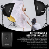 NEEWER 2 Pack S101-300W 300Ws Studio Monolight Flash Light Kit, view 6
