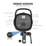 NEEWER 2 Pack S101-400W 400Ws Studio Monolight Flash Light Kit, view 2