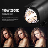 NEEWER 2 Pack S101-400W PRO 400Ws Studio Monolight Flash Light Kit, view 3