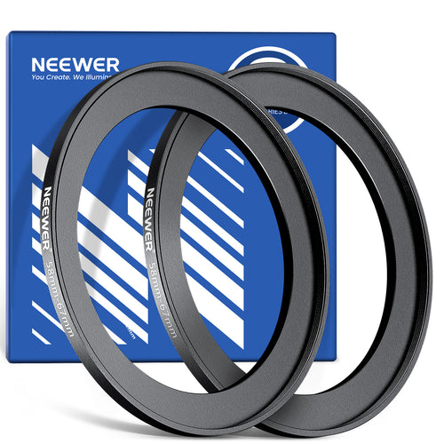 NEEWER 2 Pack Ultra Slim Aluminum Alloy Step Up Ring Adapter
