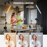 NEEWER BH20B Upgraded 21W LED Video Light Stick Kit, view 2