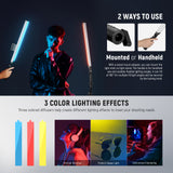 NEEWER BH20B Upgraded 21W LED Video Light Stick Kit, view 5