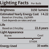 NEEWER T100 2 Packs E26 35W LED Light Bulbs, view 2