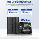 NEEWER Replacement Battery and Charger Set for Canon LP-E6/LP-E6N, view 2