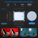 NEEWER 2 Pack P200 RGB LED Video Light Kit with APP Control, view 2
