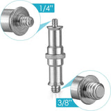 NEEWER 2-Pack 1/4" to 3/8" Spigot Stud Adapter Screw, view 3