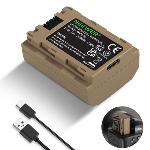 NEEWER T-NP-FZ100 2400mAh NP-FZ100 Replacement Battery