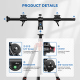 NEEWER 30"/76cm Horizontal Tripod Center Axis, view 4