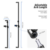 NEEWER 1.2M Extendable Reflector Holder Arm, view 2
